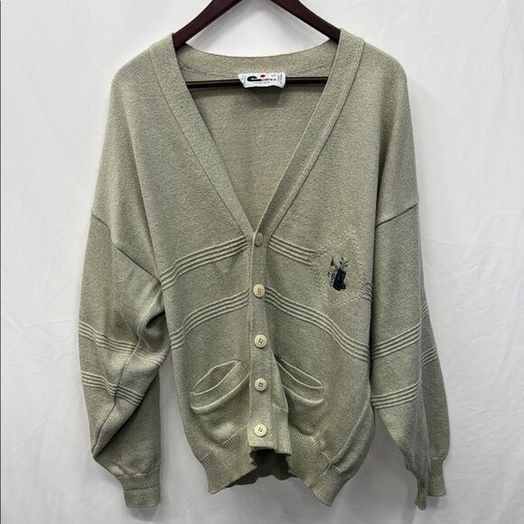 Vintage men’s Cooper cardigan with golfing embroidered - Picture 1 of 6